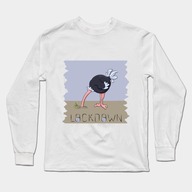 Lockdown grotesque meme Long Sleeve T-Shirt by ThreeDiCube